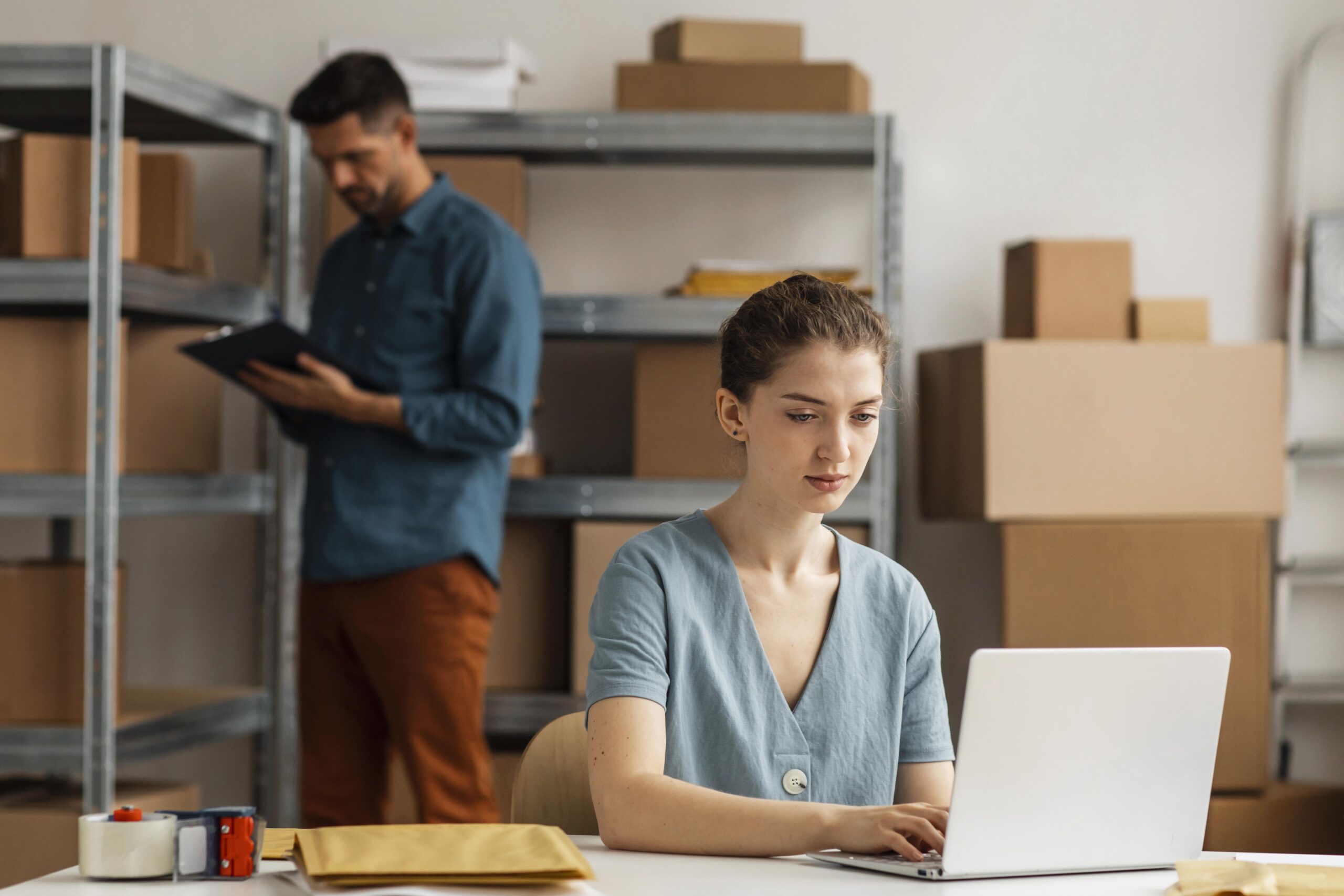 ALT: Operação de vendas online com sistema de gestão e preparação de pedidos